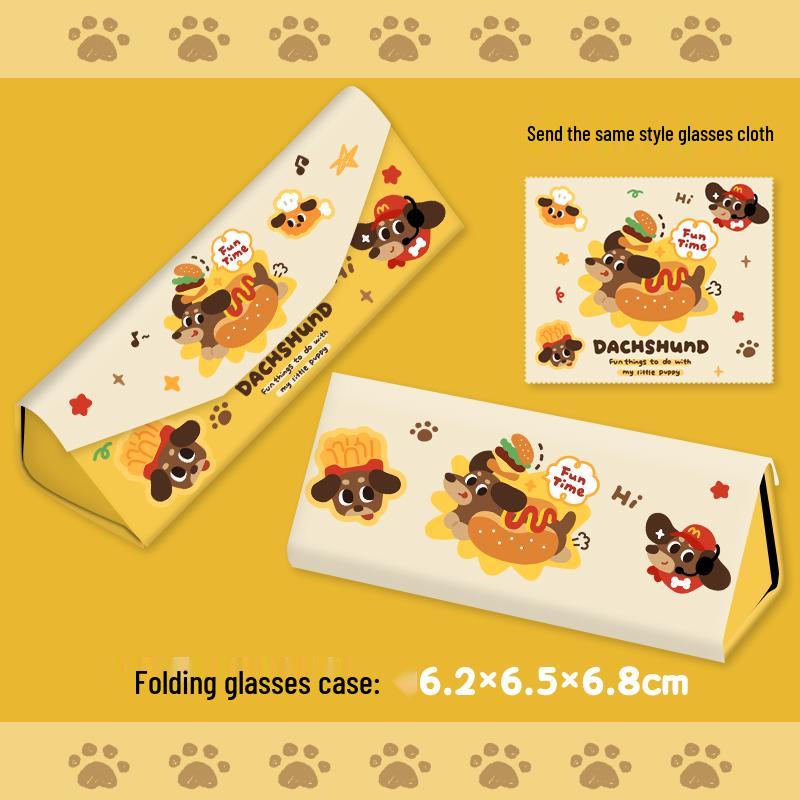 Shuai Mao Border Collie Brillenetui: Tragbarer Damen-Sonnenbrillenhalter mit Magnetverschluss, Druckentlastendes Design für Schüler und Kinder.