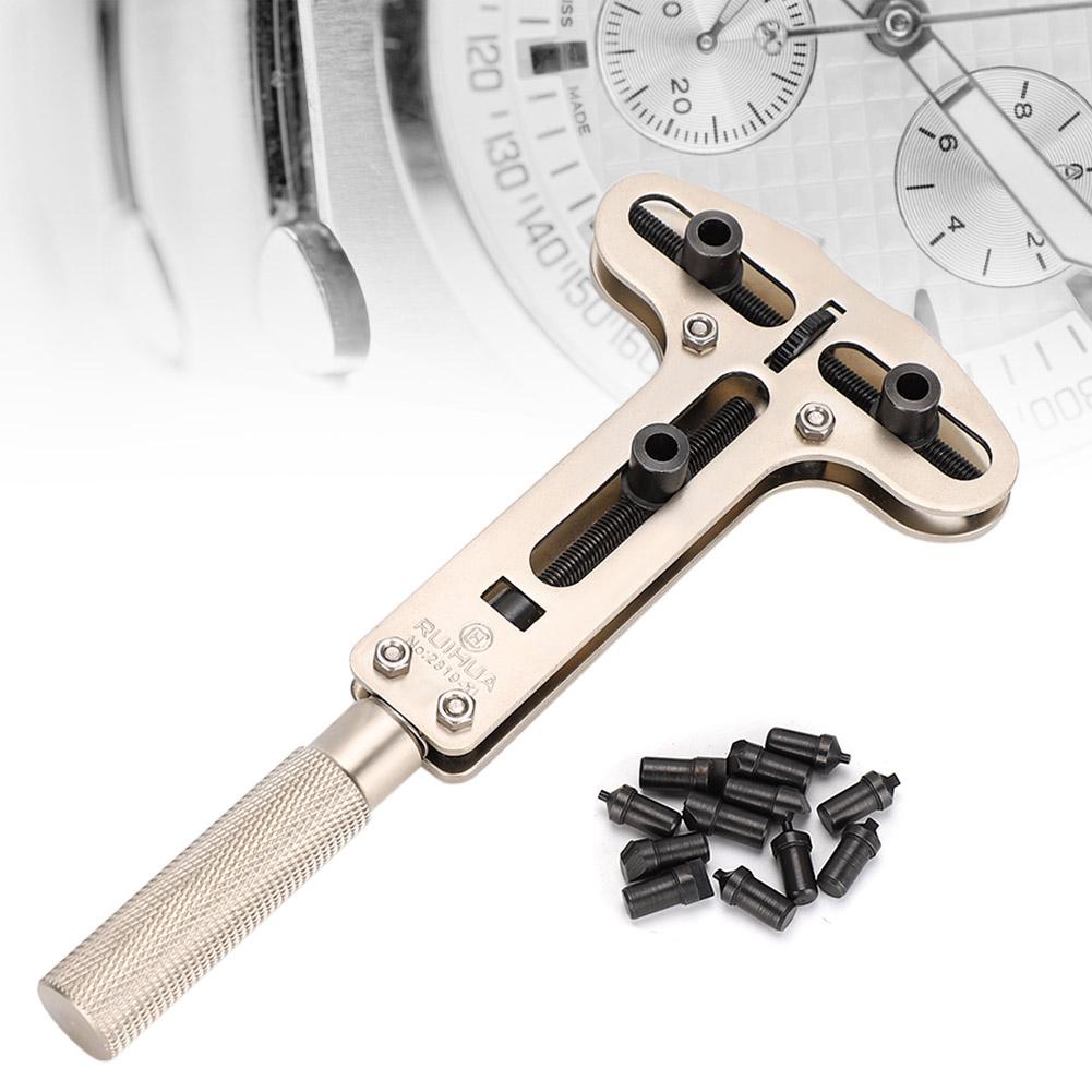 Metal Three Jaw Watch Back Case Opener Cover Remover Wristwatch Repairing Tool with Accessory
