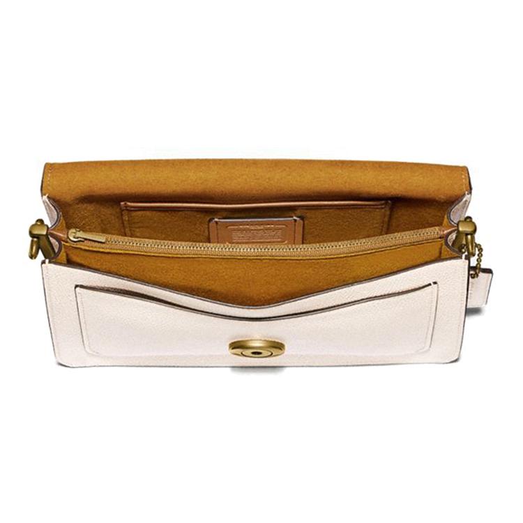 COACH Tabby Polished Pebbled Leather God Of Wine Bag , Shoulder Bag , Crossbody Bag Medium Women's White (Unisex) Shoulder Bags 73995 B4EB1