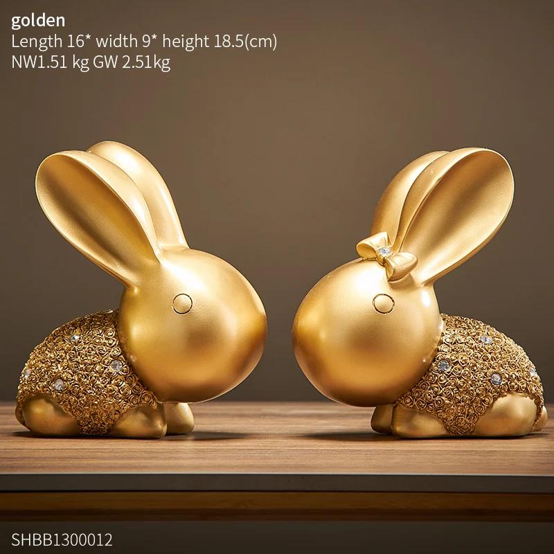 

2 шт. художественная смоляная антикварная статуэтка кролика зодиака, украшения, винтажная твердая милая миниатюрная фигурка животного, украшение стола для чая и питомца