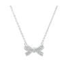 S925 Sterling Silver Bow Pendant Necklace - Versatile Clavicle Chain for Qixi Valentine's Day Gift