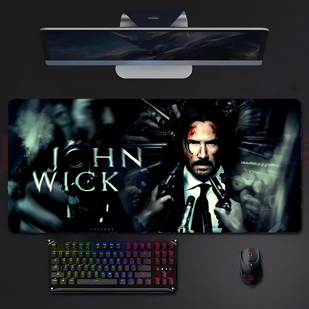 Coole Actiefilm Jjohn Wick Muismat Grote Gaming Muismat Met Gestikte Randen Verdikte Bureau Mat PC