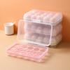 15 Grids Egg Storage Box Egg Carton PP Case Egg Box Tray with Lid Drawer Refrigerator Cases Compartment Storage Egg Rack Support