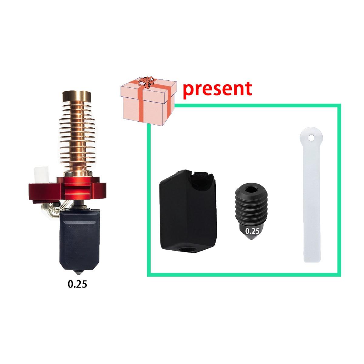 Latest Upgraded Hotend Kit for Flashforge Adventurer 5M/5M Pro: AD5M Printhead, Ceramic Heating Block & Hard Steel Nozzle 0.25