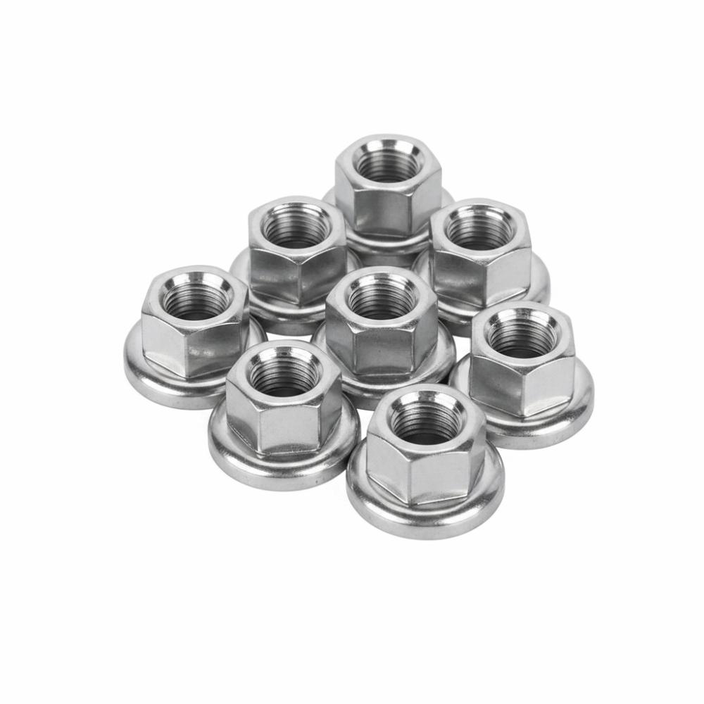 8PCS Steel Bike Wheel Axle Nuts Bike Wheel Hub Nut  Bicycle Wheel Axle Repair and Replacement