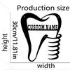 Custom Metal Sign Tooth Silhouette Surname Decor Hot Sale for Doorway Garden Home