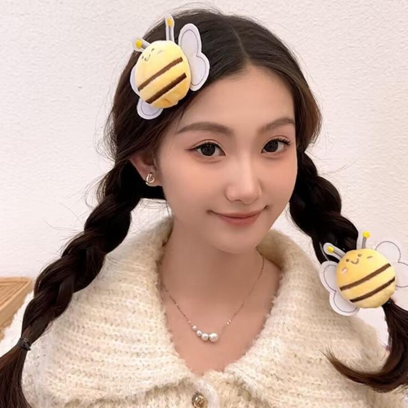 Cartoon Animal Plush Hair Clip Girl Cute Brooch Lady Hair Styling Accessories for Thin Hair Korean Style Headdress