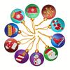 DIY Christmas Diamond Painting Decor Set (1 Set) - Hanging Ornaments, Tree Decor & Gift Cards, Handmade with Self-Drilling Needed