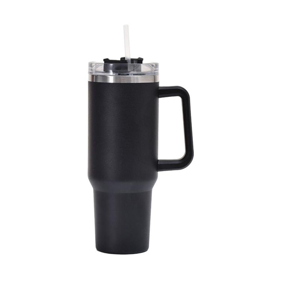 With Logo 40 Oz Tumbler with Handle Insulated Mugs With Lids and Straws Stainless Steel Coffee Tumbler Cups Water