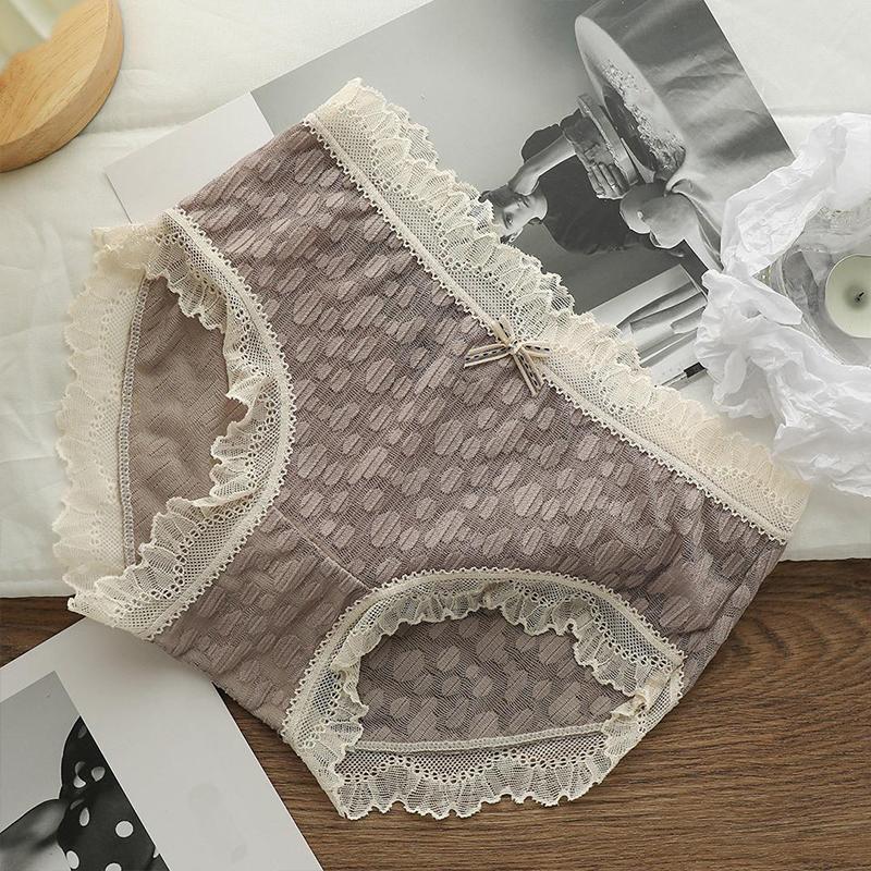 Spitze, ultradünn, sanfte Farbe, reine Baumwolle, atmungsaktiv, coole Slips für Damen