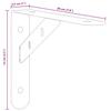Shelf Brackets 4 pcs 20 x 2.5 x 14 cm Silver Stainless Steel
