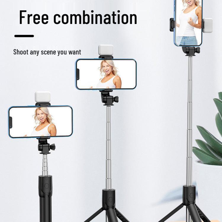 2023 Portable Anti-Shake Selfie Stick Tripod with Bluetooth Remote for Mobile Phones