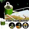 Durable Plastic Aquarium Filter Box Round Bamboo Fish Tank Air Pump Internal Filter 3 In 1 Fish Tank Filter