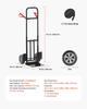 Hand Truck, 272 Kg Load Capacity, Heavy-Duty Hand Truck Dolly with Wheels & Telescoping Handle, Portable Trolley Dolly with Tie-down Strap for Moving