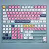 128 Keys EVANGELION-08 Keycaps EVA 08 XDA Profile PBT Dye-Sub Pink Keycaps for MX-Switch Mechanical Keyboard Keycap DIY