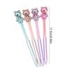 4Pcs Cute Astronaut Crystal Ballpoint Pens Creative Diamond Rotating Blue Writing Ballpoint Pen Astronaut Style