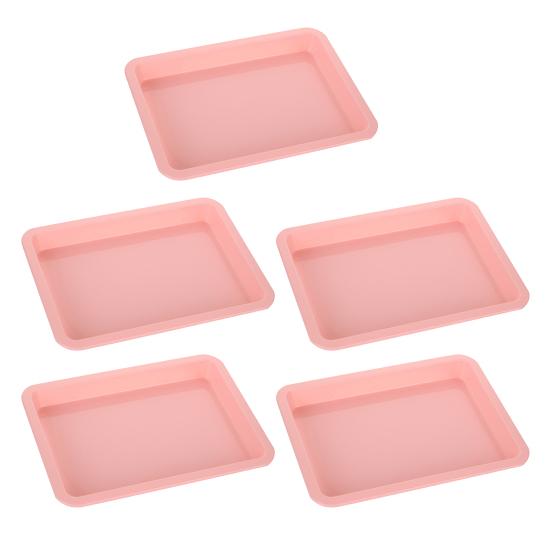 5Pcs Storage Trays Vibrant Color Easy To Clean Stackable Multipurpose Space-Saving Design Reusable Paint Trays