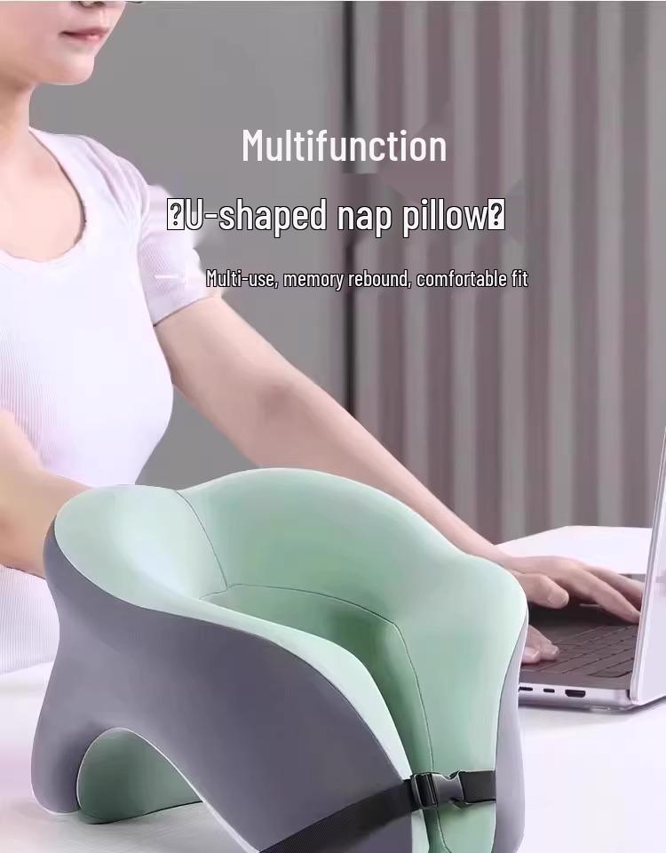 Memory Foam U-Shaped Face Down Nap Pillow for Office or School