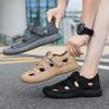 Men's Sandals Summer New Anti-slip Wear-resistant Beach Sandals Men Outdoor Non-slip Fashion Men Mesh Hollowed Wading Flip-flops