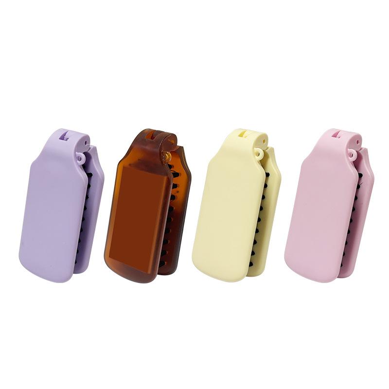 Mirror Portable Pocket Mane Bristle Hair Brush Combs Collapsible Travel Massage Comb Hair Styling Tools Salon Makeup Combs