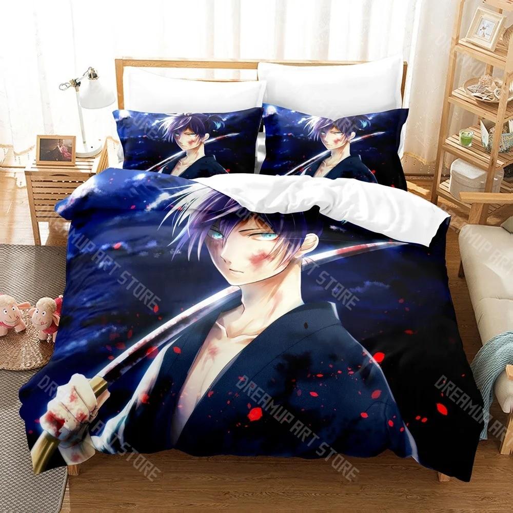 3D Printed Noragami Yato Anime Bedding Set for Boys Girls Duvet Cover Pillowcase Twin Queen King Full Single Double Sizes