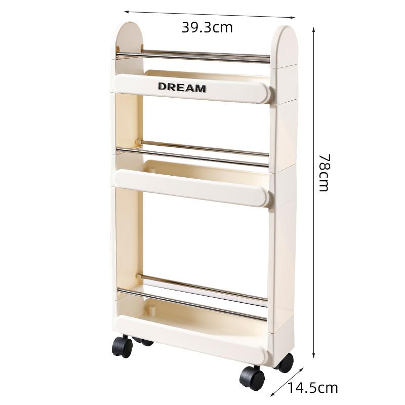 

Slim Storage Cart, Rolling Storage Rack, Narrow Space Organizer with Wheels for Laundry Room, Bathroom, Kitchen and Living Room