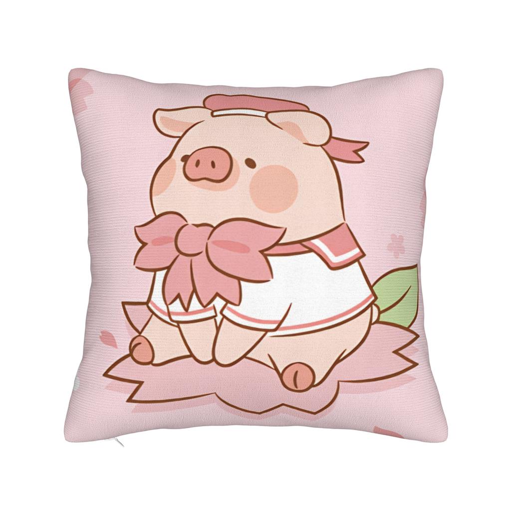 Cartoon L-Lulu Pig  Pillow Case  Soft Pillow Cover Kawaii Cushion Cover For Living Room Bed Chair