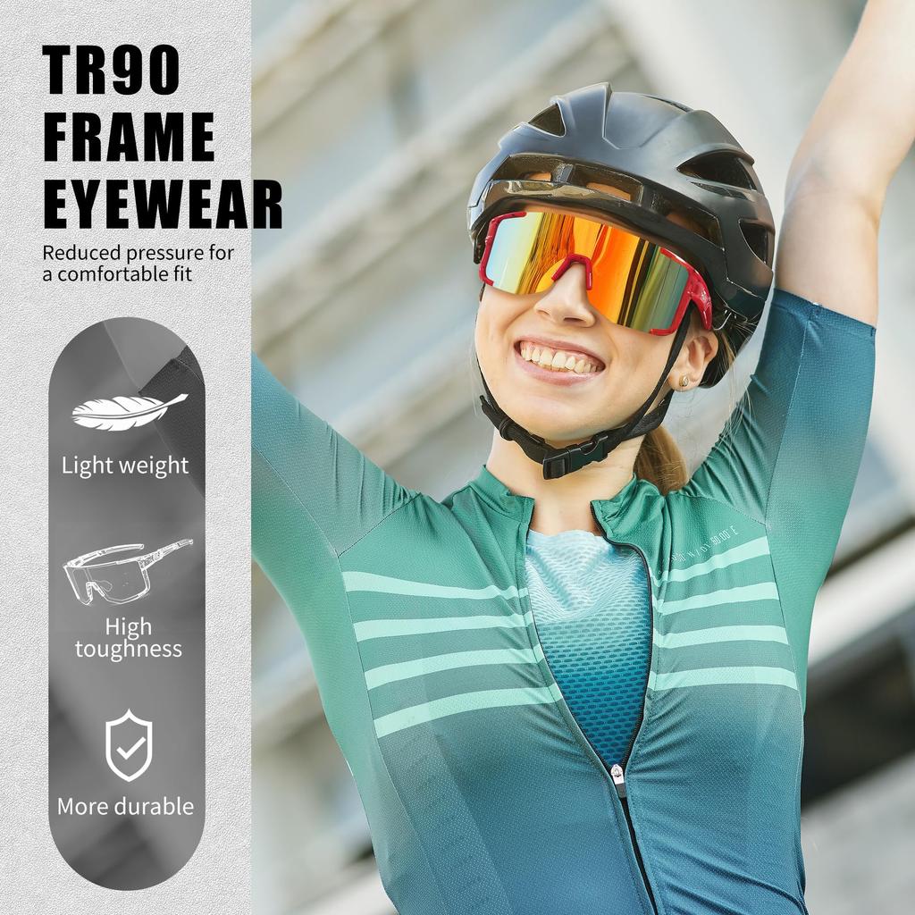 Sports Sunglasses for Unisex Eyewear for Golf B0224 [FEISEDY] Men, Baseball, Cycling, UV400, Fishing, Running,