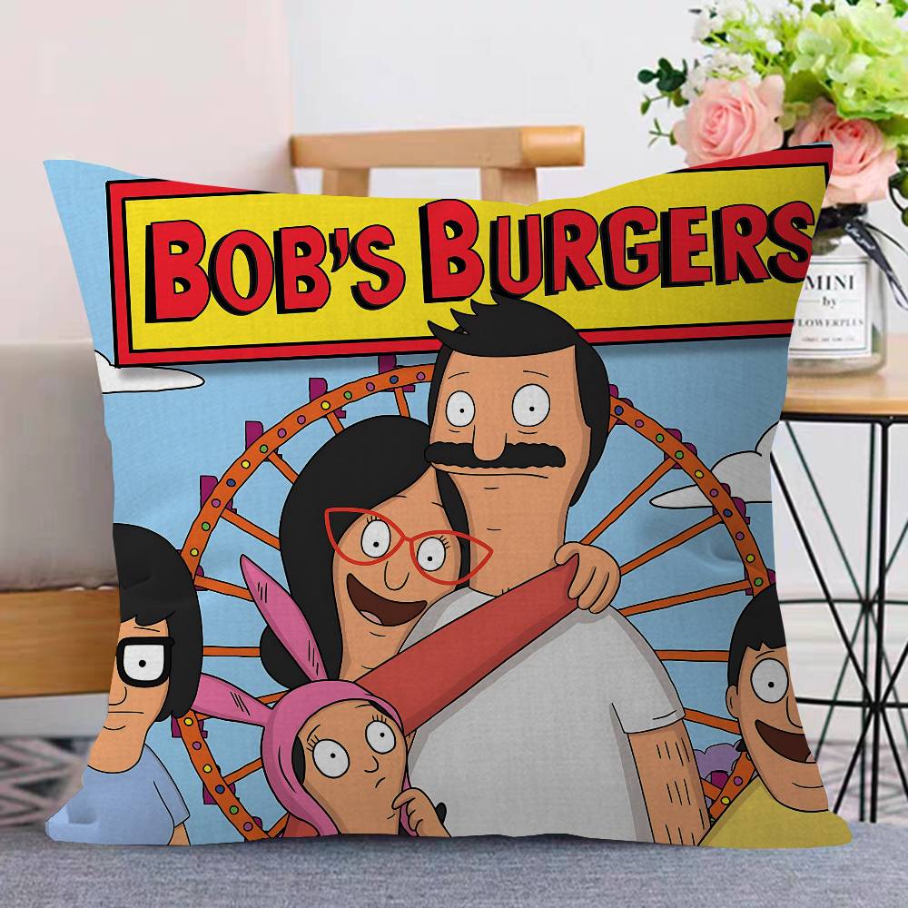 Bobs-Burgers Anmie Cushion Cover Inches Farmhouse Decor Home Throw Pillow Covers For Couch Decorations
