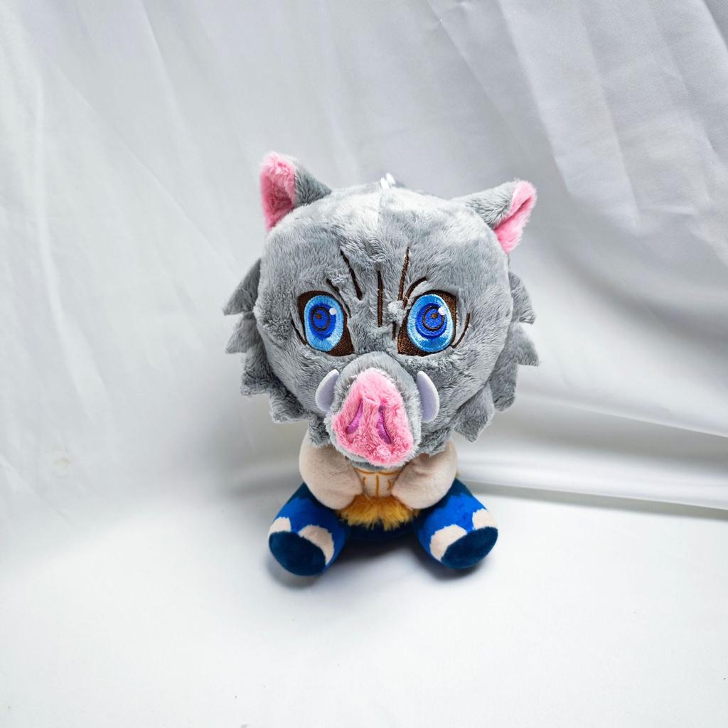 Anime Peripheral Sitting Posture Ghost Extinguishing Blade Figure Plush Toy Butterfly You Bean Charcoal Jiro Doll