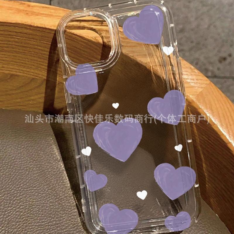 Full screen simple love for iPhone11/12/13/14/15PROMAX Apple 16 airbag anti-drop X/XS