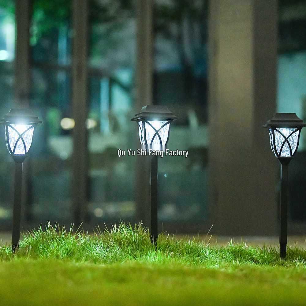 Solar-Powered Outdoor Garden and Courtyard Lamp with Waterproof Plug