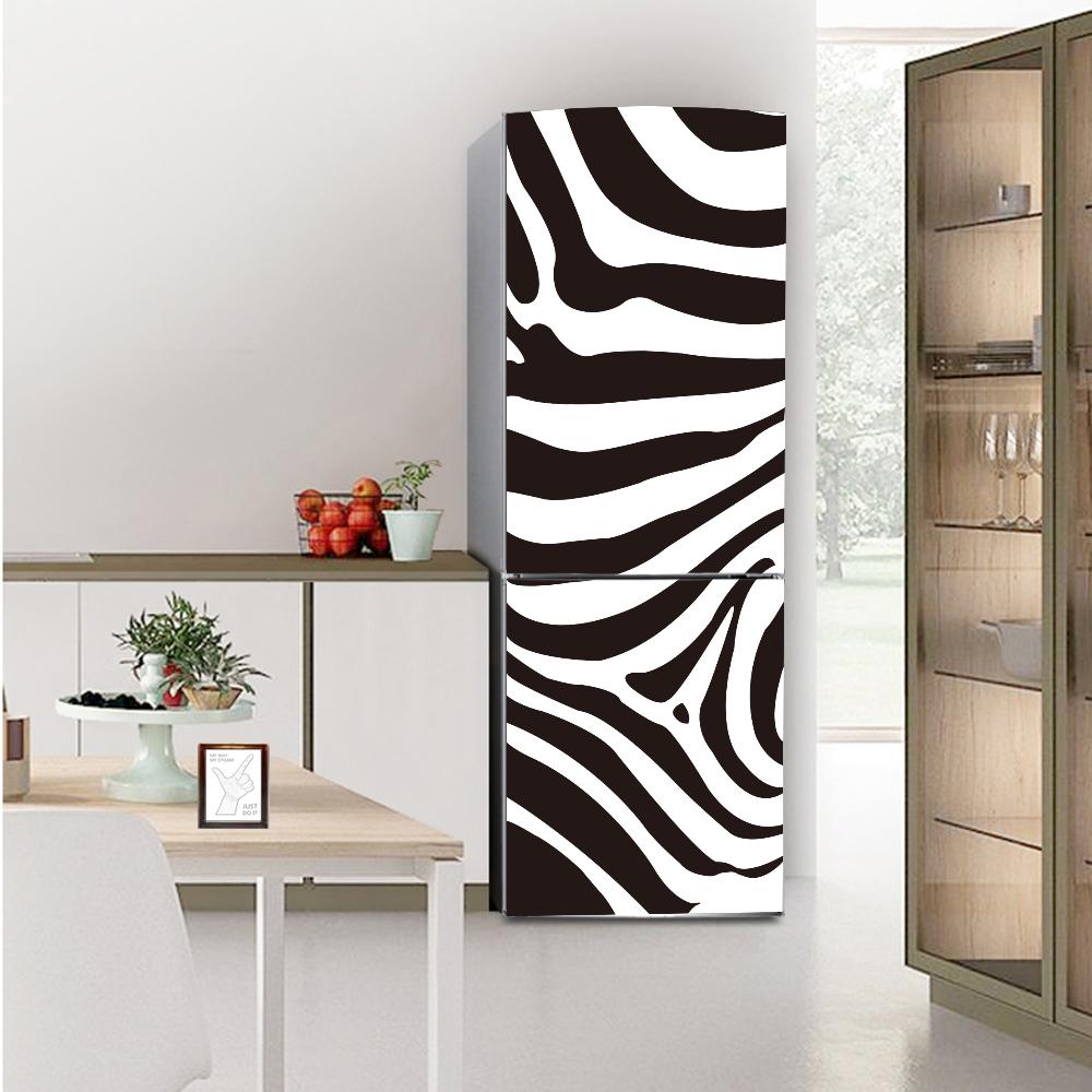 DIY Nature Landscape Fridge Wallpaper Vinyl Sticker 3D Forest Flower Refrigerator Decal Self-adhesive Kitchen Home Renovation Mural Poster Art Film