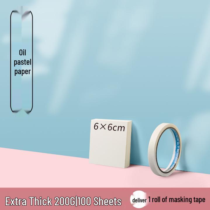 Thickened Square Oil Pastel Paper: Children's Doodle & Drawing Set