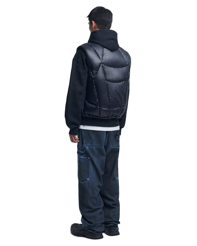 Nomanual Parabola Duck Down Vest - Glossy Black