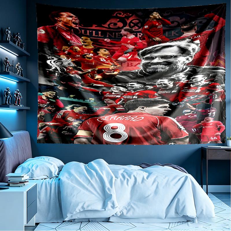 Liverpool F.C Print Tapestry, Lightweight Wall Hanging, for Bedroom, Dorm, Living Room, Home Art Decor - Birthday Christmas Gift for Friends