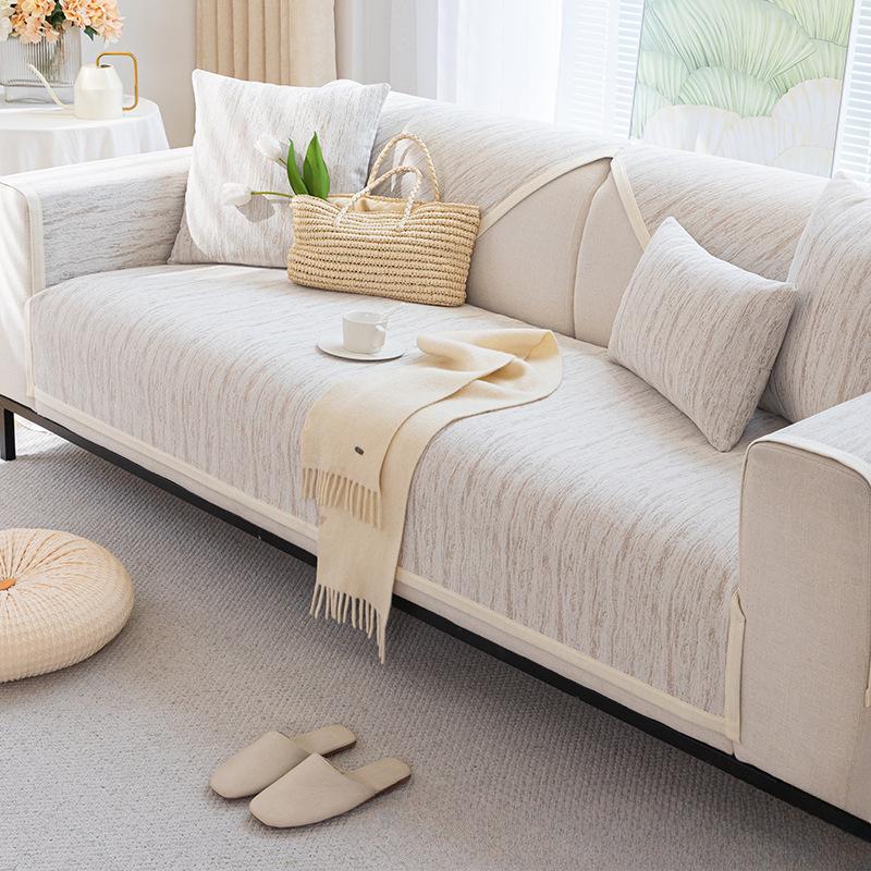Sofa Cushion Light French Cream Style Four Seasons Universal Light Luxury and Simplicity Non-Slip Leather Cover Cover Cloth Cushion Korean Style