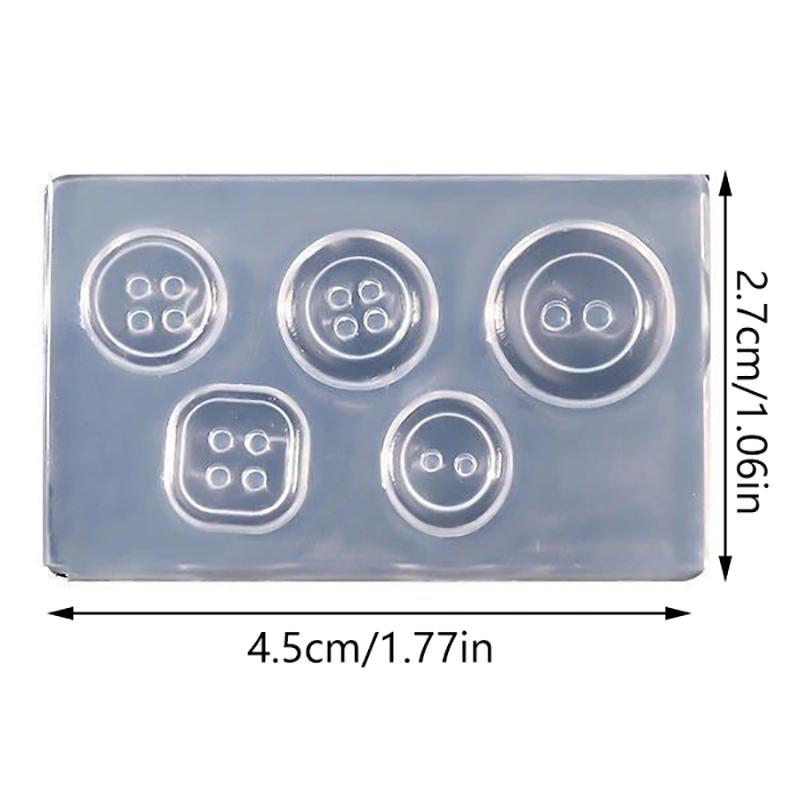 Cute Button Shape Silicone Molds For Nail Charms Carving Mould For Nail Art Decoration 3D Silicone Manicure Accessories Diy