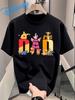 Disney Pooh Bear Cartoon Printed Pure Cotton Tshirt 2026 Mens and Womens Summer New Street Casual Loose Short Sleeved Top