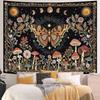 Boho Butterfly Tapestry Mushroom Sun and Moon Hippie Wall Tapestry for Bedroom Aesthetic Vintage Floral Plant Small Tapestries