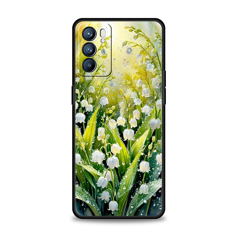 

Lily Of The Valley Clear Floral Phone Case For Oppo A17 A31 A54 A57 A78 A79 A98 Find X5 X6 Reno 6 7 8 10 11 12 13 F Pro Soft TPU Oppo Reno8
