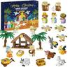 Advent Calendar BOX DIY Building Blocks Christmas Tree Santa Claus Deer 24 Days Countdown Calendar Blind Box Kids Gift Navidad