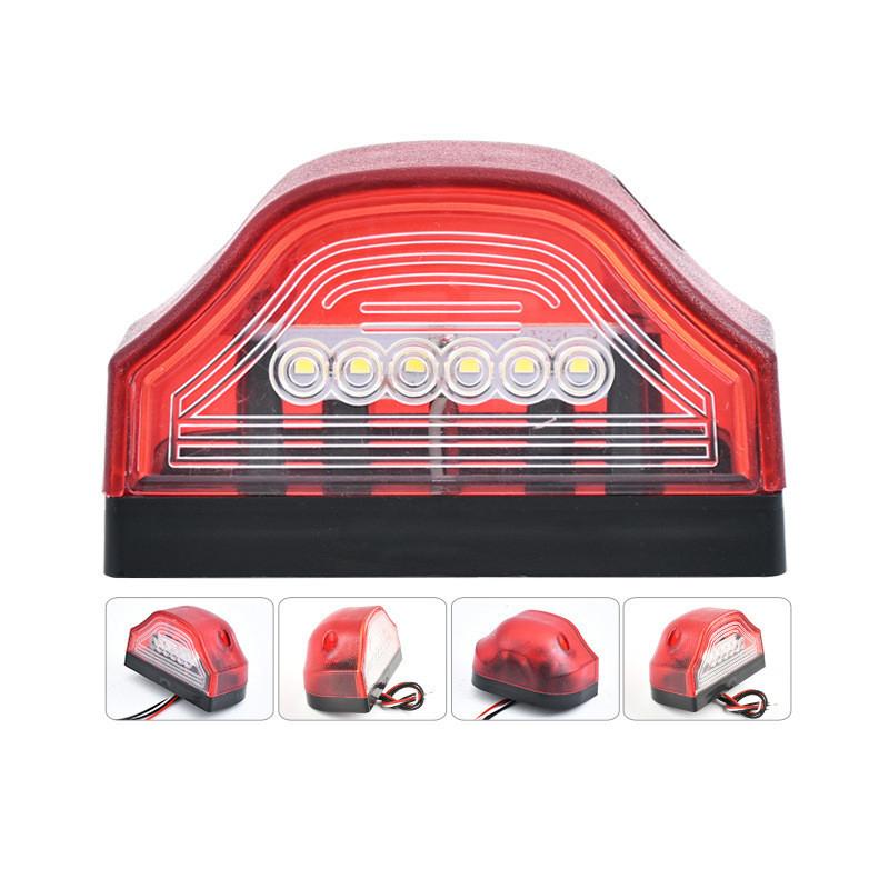 3 Led Number Lamps E9 12V-24V For Lorry Truck Trailer White Light Waterproof Car License Plate Light