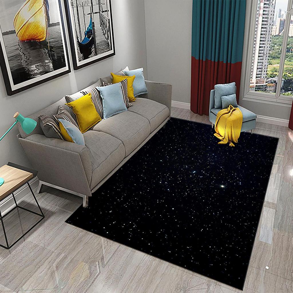Star Carpet Space Galaxy Area Rug for Living Room Coffee Chair Bedroom Bathroom Entrance Non-slip Rug Carpet for Home Decor