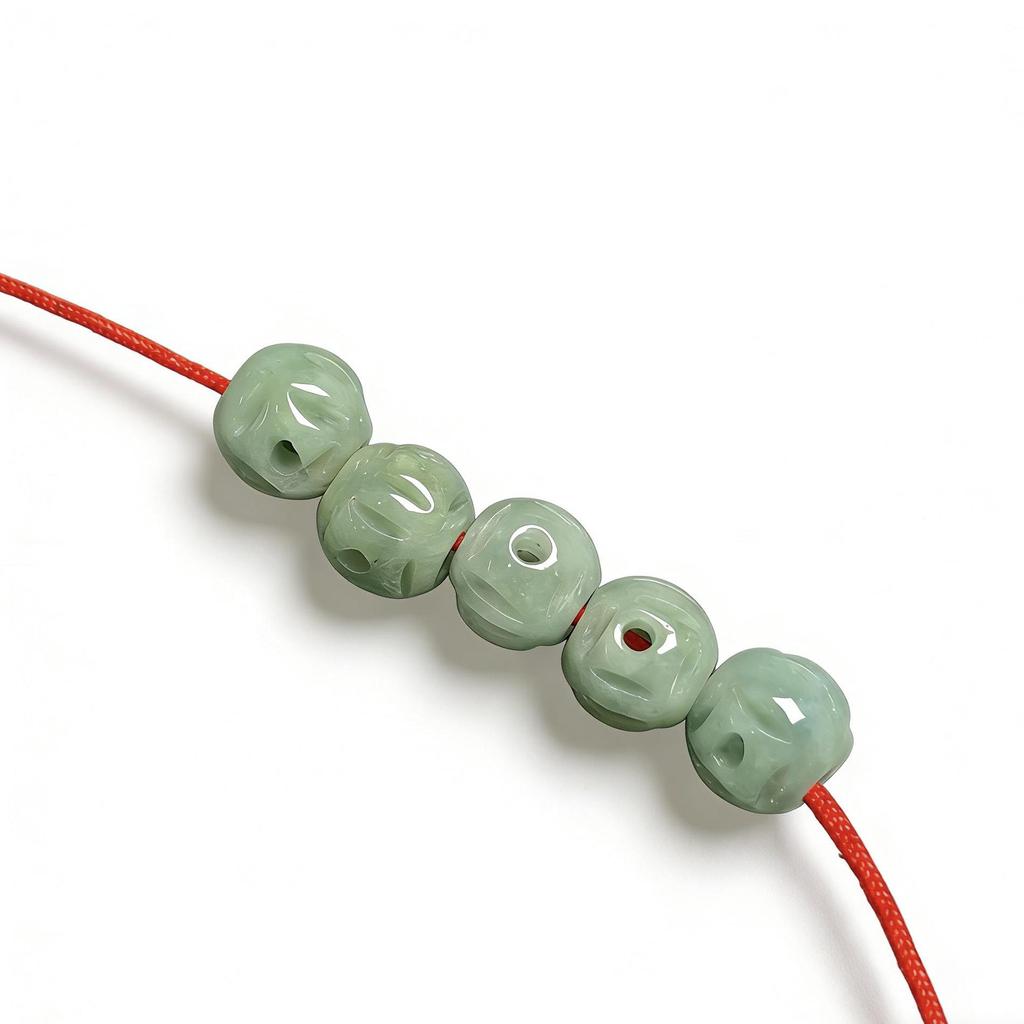 A Grade Natural Jade Coin Beads for DIY Bracelets and Crafts