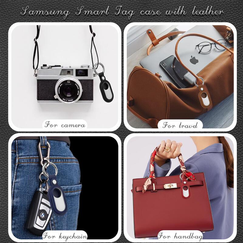 HdoorLink For Samsung Galaxy Smart Tag2 Protector Cover Shockproof Anti-scratch Dustproof PU Leather Protective Case Shell Accessorie