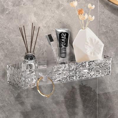 Water Ripple Wall Storage Rack Plastics Shower Gel Storage Rack Bathroom Storage Rack  Bathroom