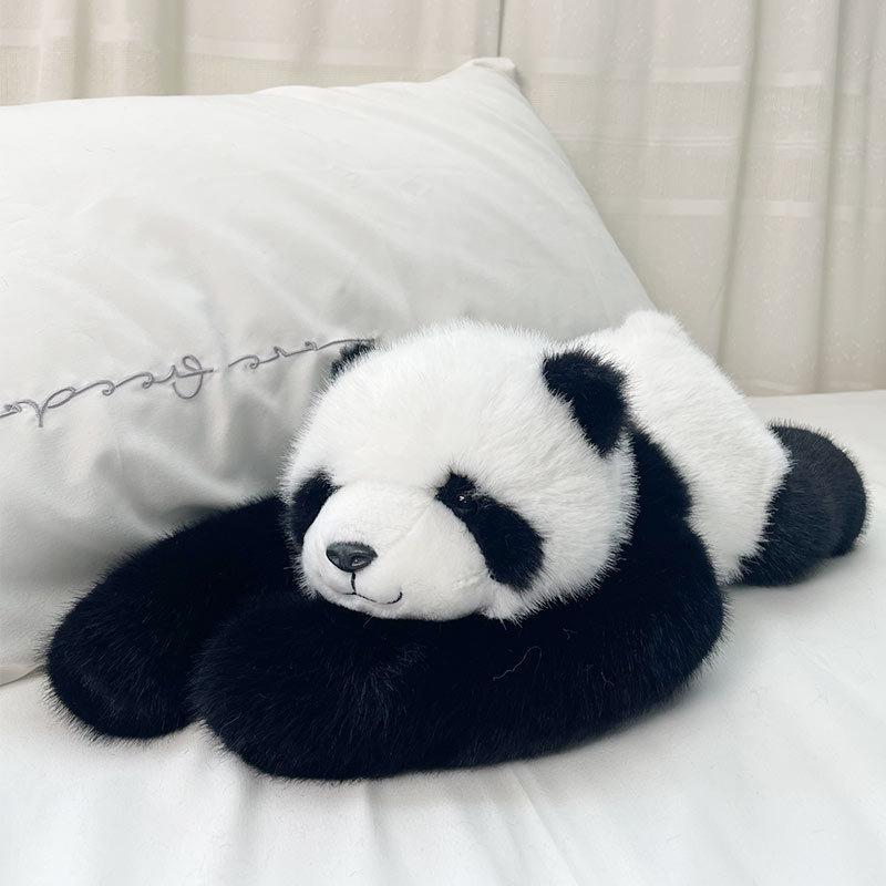 Bai Fen Bai Dolls And Toys Brown/Red Genuine Back Treasure Soothing Panda Pillow Plush Toy Hug Bear Doll Doll Gift Ragdoll Soothing