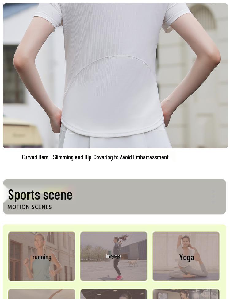 Women's Quick-Dry Sportswear Set: Summer Running, Yoga & Tennis Skirt