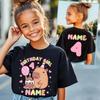 Birthday Kid Clothes Cartoon Capibara Graphic Tshirt Short Sleeve Girls Boys Tee for Birthday Party Clothing 1-10th Children Top